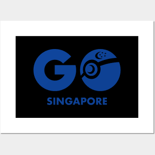 Go Singapore Blue Posters and Art